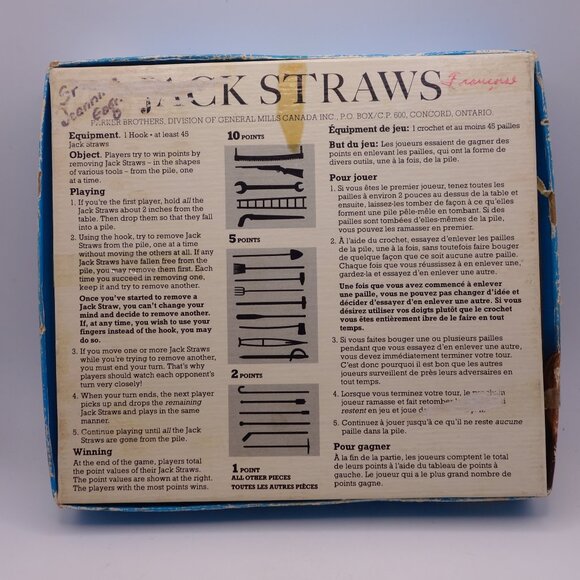 Vintage Parker Brothers Jack Straws The Tricky Pick Up Game No. A78 Ages 6-12 - Picture 4 of 16